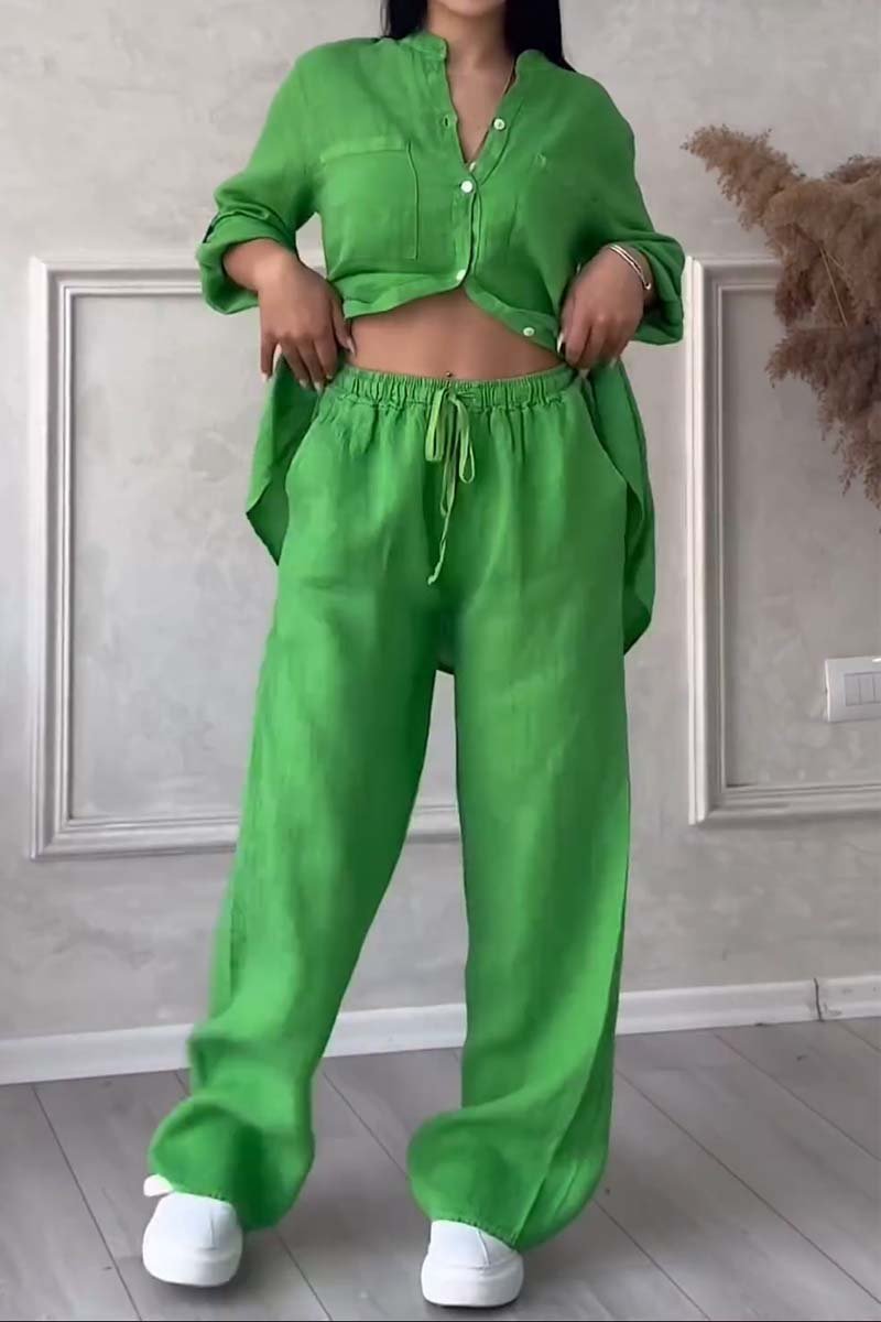 Samira - Tweedelige Katoenen en Linnen Set