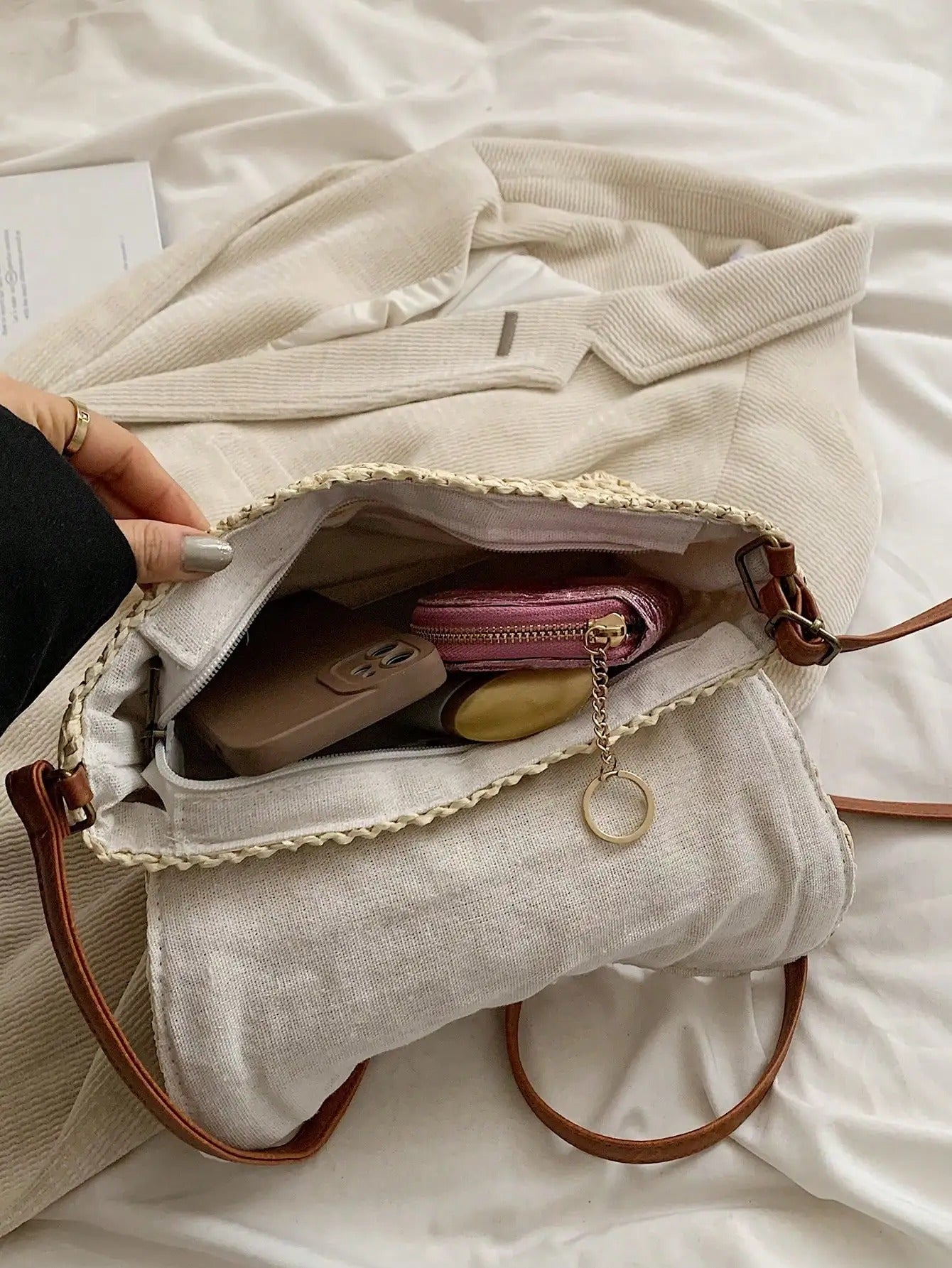 Evelien - Schoudertas van natuurlijk stro – Het onmisbare zomeraccessoire