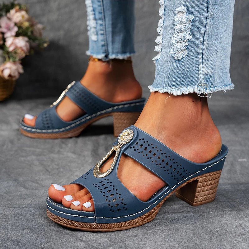 Novellea - Dames orthopedische sandalen met comfortabele en open hak