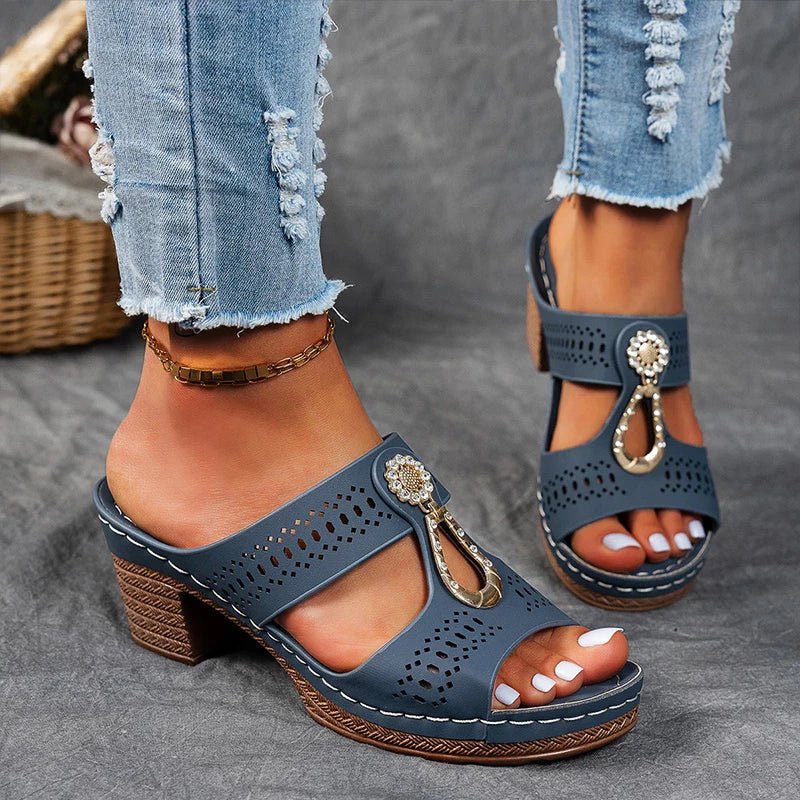 Novellea - Dames orthopedische sandalen met comfortabele en open hak