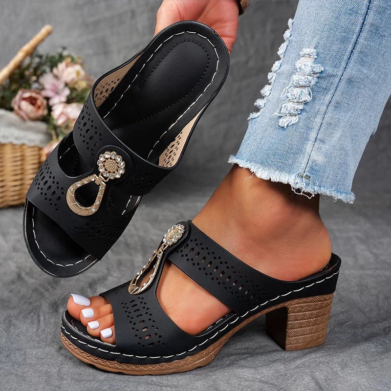 Novellea - Dames orthopedische sandalen met comfortabele en open hak