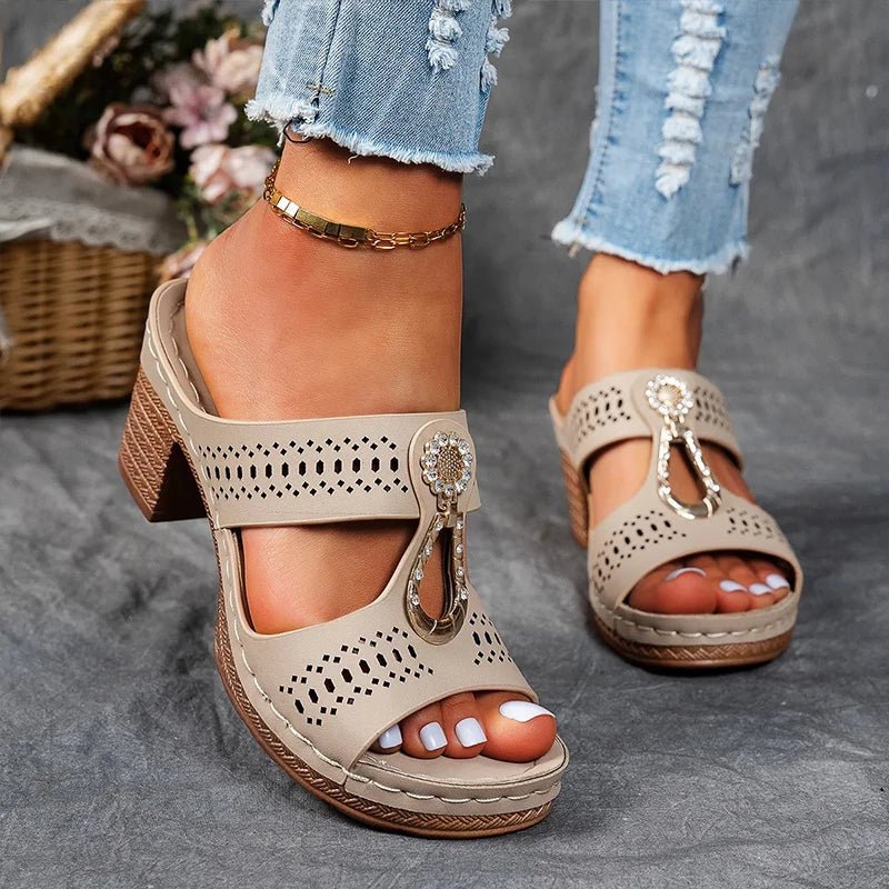 Novellea - Dames orthopedische sandalen met comfortabele en open hak