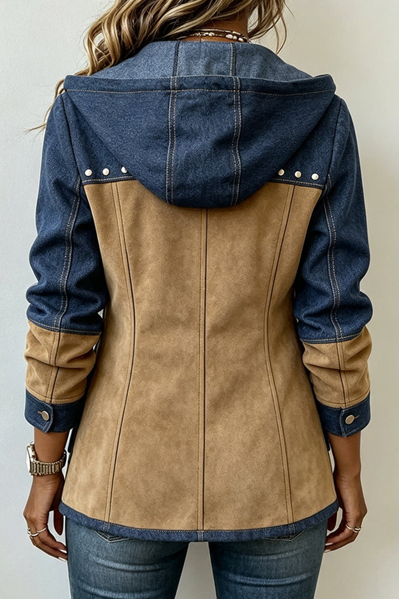 Koosje - Dames Bicolor Hoodie met Rits en Zakjes