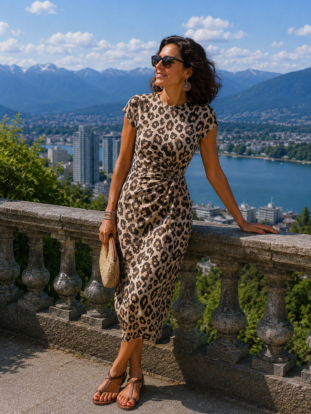 Joreliah - Strakke jurk voor dames met een flatterende leopardprint