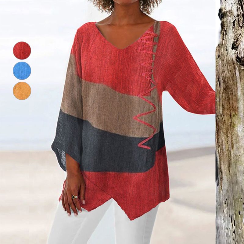 Elayne - Top met kleurrijke print voor vrouwen