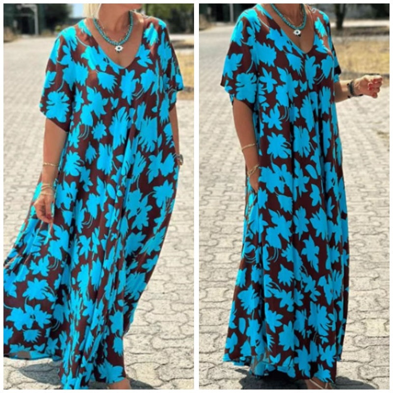 Lilac - Casual Maxi Dress met print