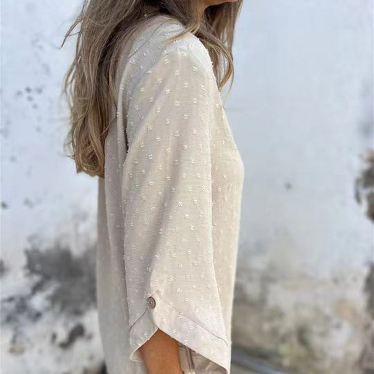Marinette - Casual jacquard bovenstuk met ronde hals voor dames
