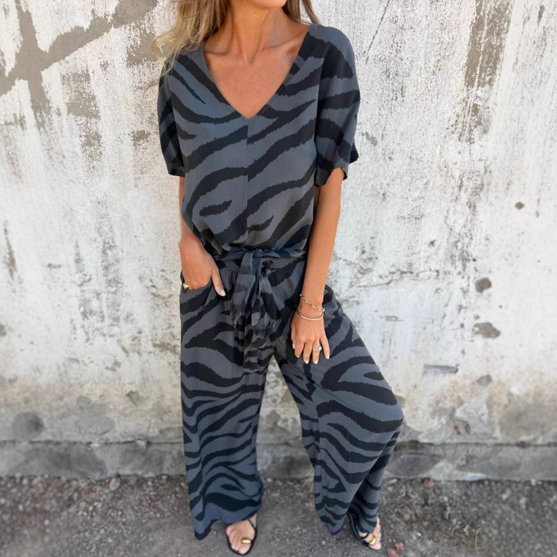 Alina - Tweedelige zebraprint set voor vrouwen