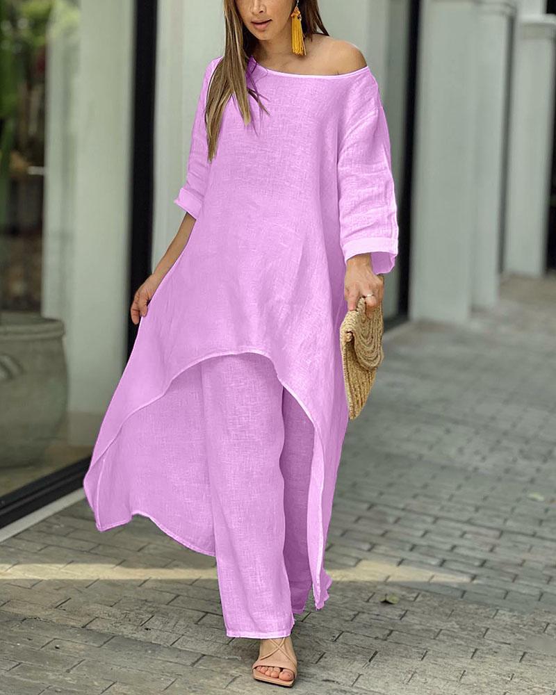 Clarisse - Casual linnen set voor dames