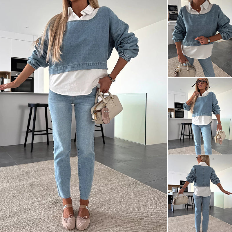 Jaselle - Moderne Denim Ensemble voor Dames