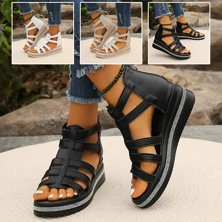 Tina - Platform Sandalen met Strass-embellishment