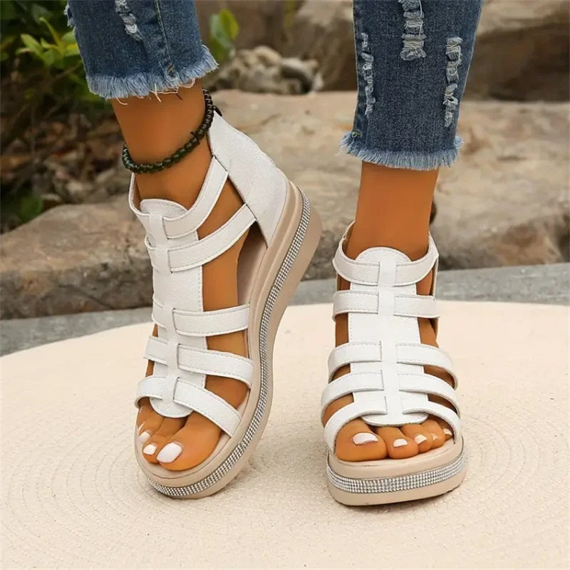 Tina - Platform Sandalen met Strass-embellishment