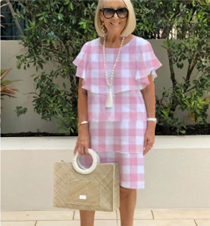 Sibel - Korte chiffon zomerjurk