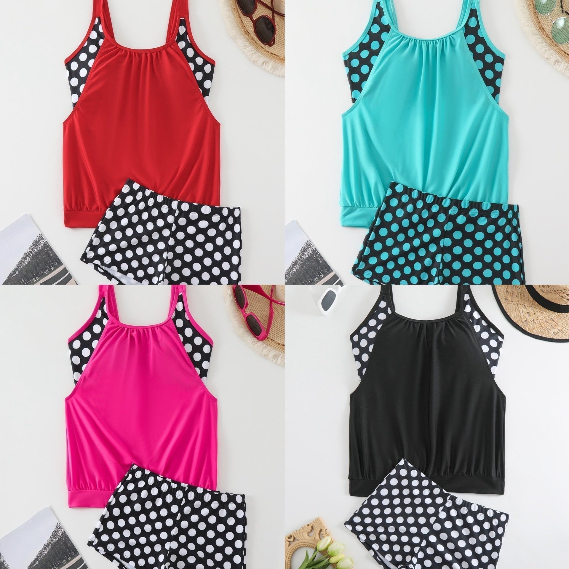 Hesoria - Dames bikini met hoge taille en stippen voor zomerstrand