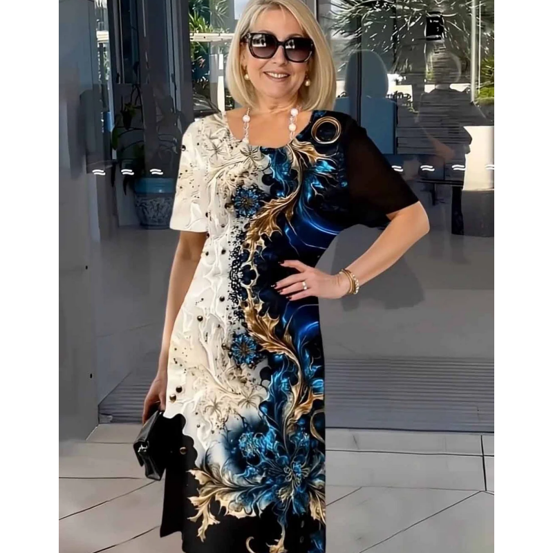 Selene - Casual zomerjurk voor dames met 3D-bloemdessin