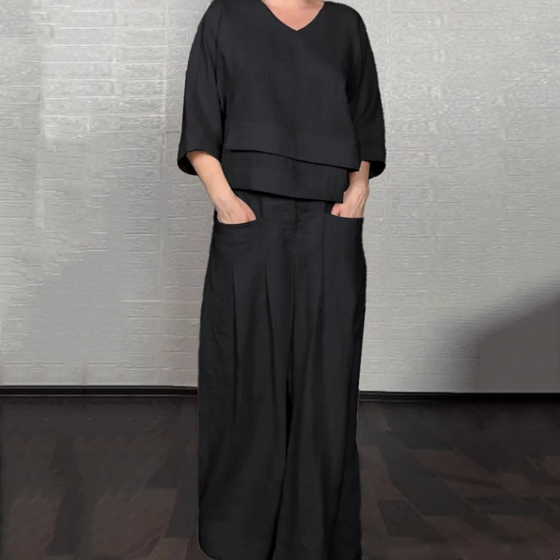 Ilyara - Casual Katoen Linnen Set voor Vrouwen
