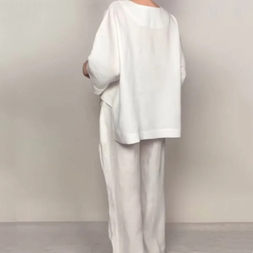Ilyara - Casual Katoen Linnen Set voor Vrouwen