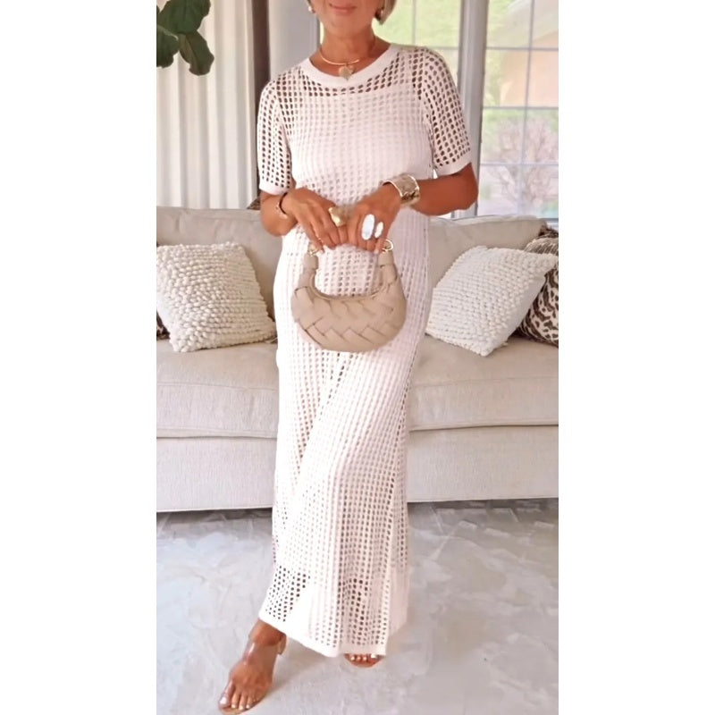 Lysette - Dames casual holle maxi-jurk tweedelige set.