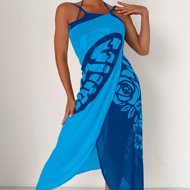 Kassara - Dames Badpak Cover-up met Vlinderpatroon