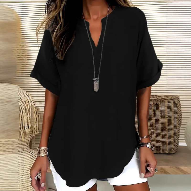 Sylmira - Elegante Losse Blouse met V-hals