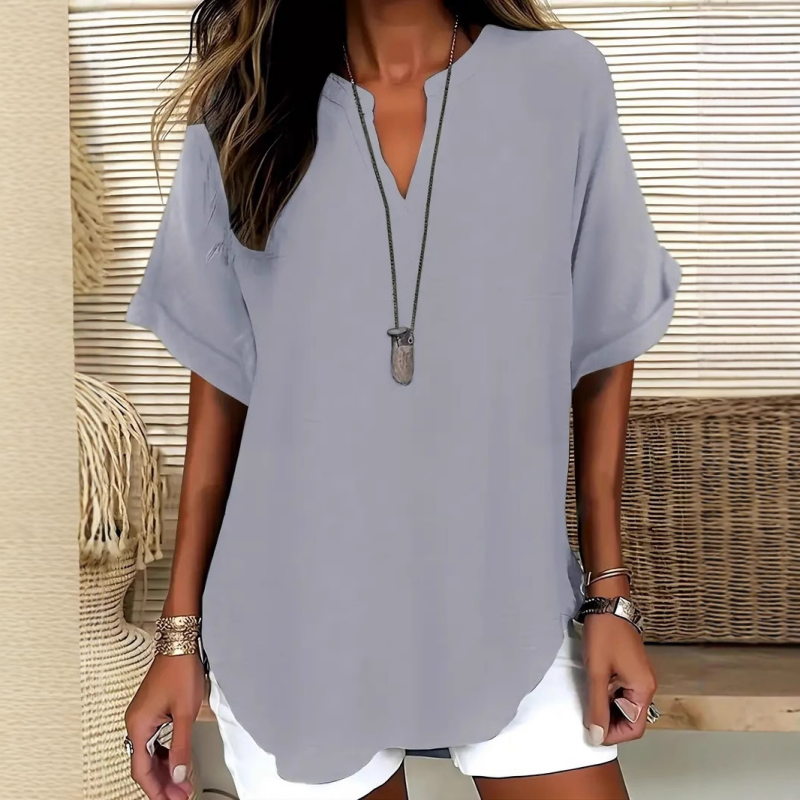 Sylmira - Elegante Losse Blouse met V-hals