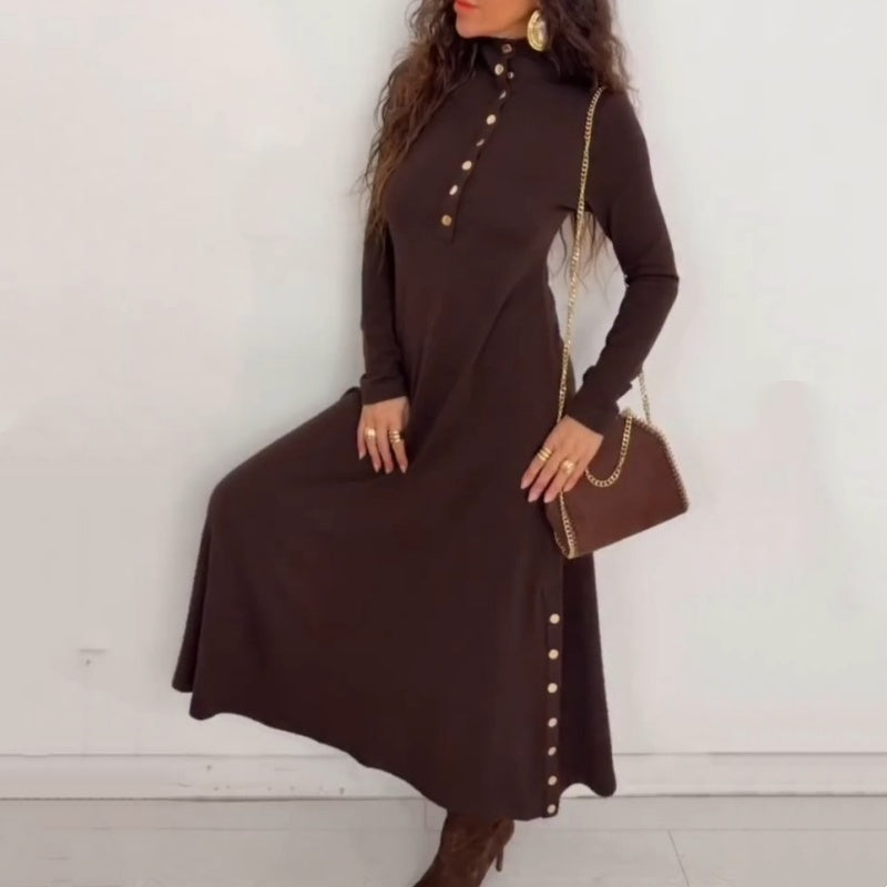 Noralissae - Maxi Chic Jurk met Knopen