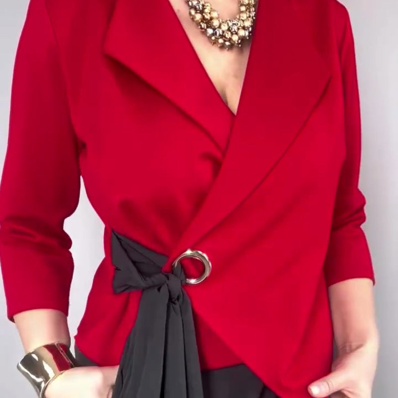 Pelyne - Elegante 2-delige set bestaande uit een top en een effen rok voor dames