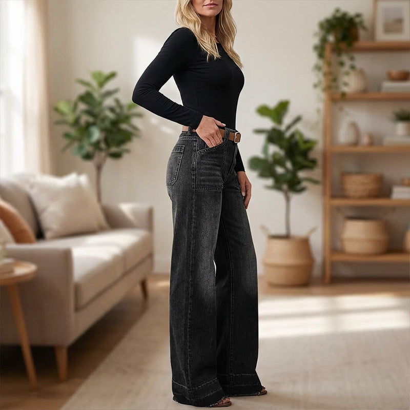 Aurevia - Jean Large Stijl Vintage Dames