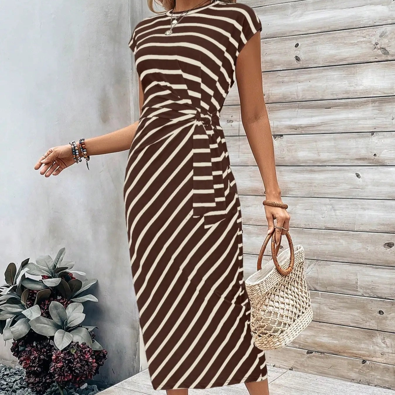 Joreliah - Strakke jurk voor dames met een flatterende leopardprint