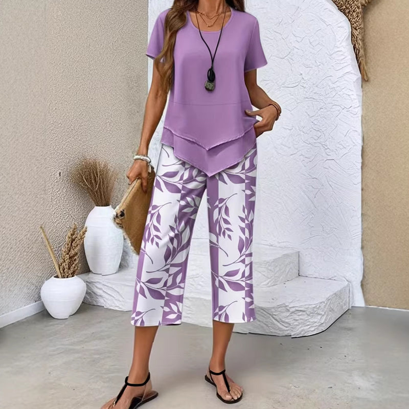 Myrizae - Vrouwen Set van Twee Stukken Comfortabel Licht Casual Zomerstijl