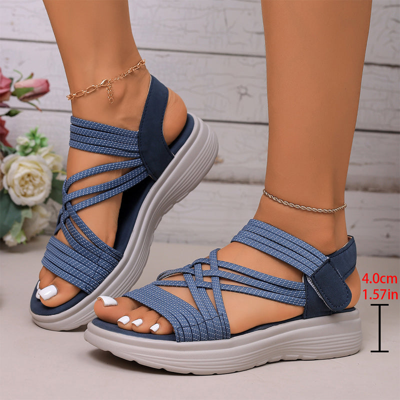 Marenya - Dames sportieve chique sandalen met elastische banden