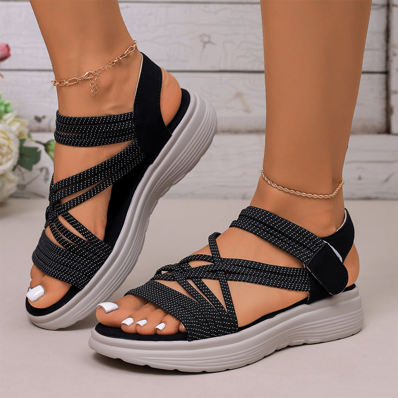 Marenya - Dames sportieve chique sandalen met elastische banden