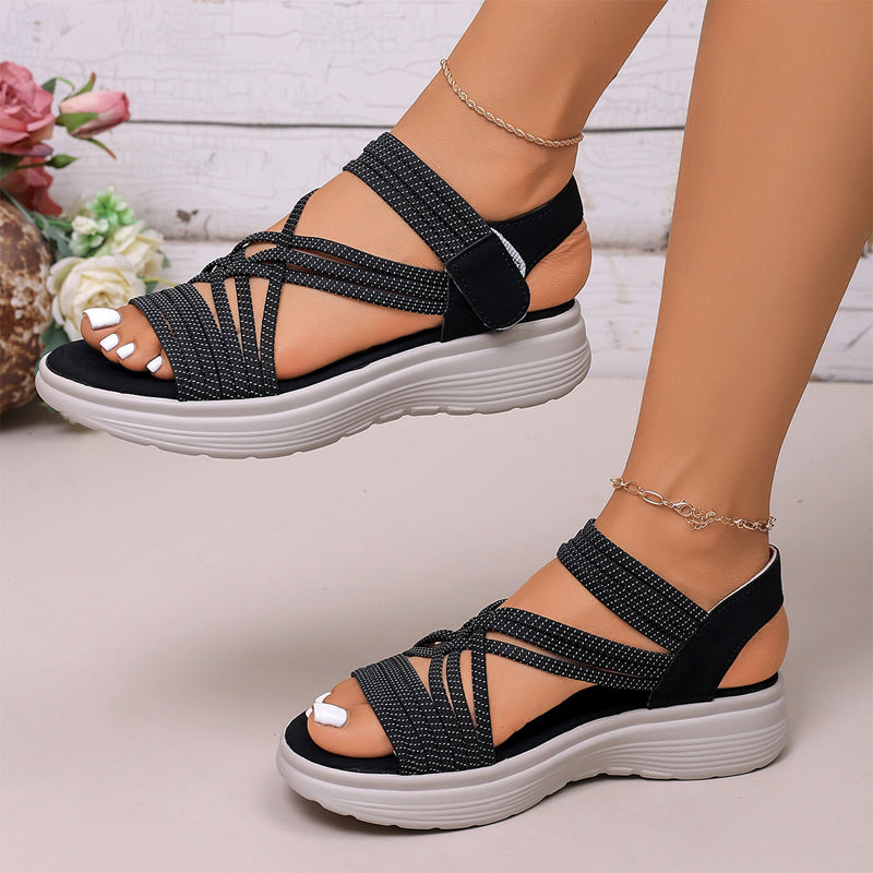 Marenya - Dames sportieve chique sandalen met elastische banden