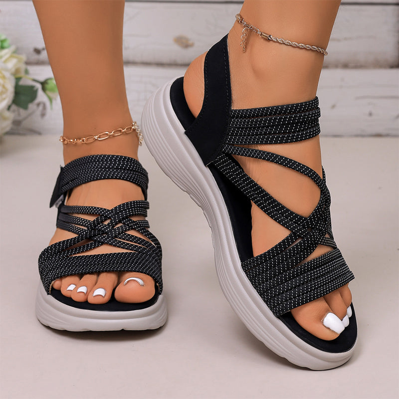 Marenya - Dames sportieve chique sandalen met elastische banden