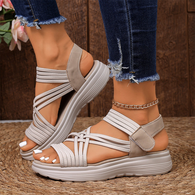 Marenya - Dames sportieve chique sandalen met elastische banden