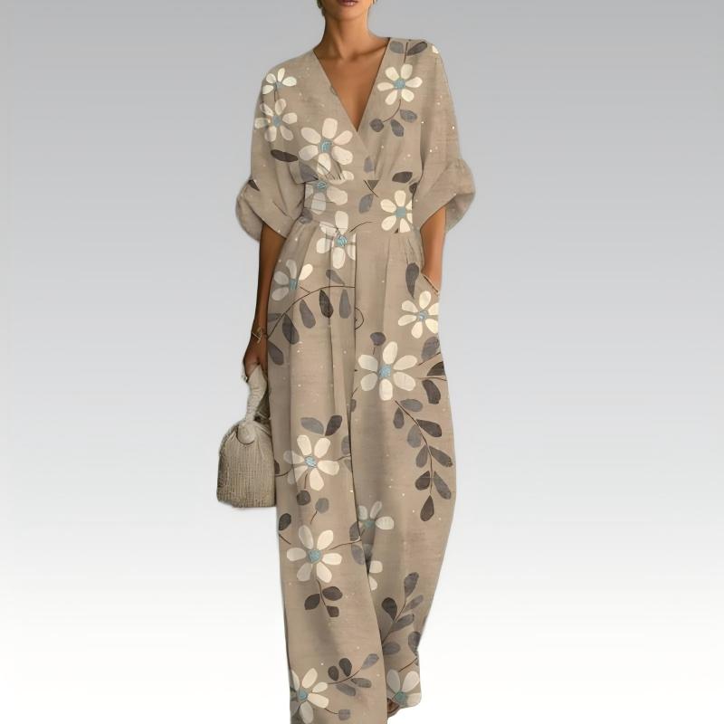 Nevina - Dames jumpsuit met V-hals