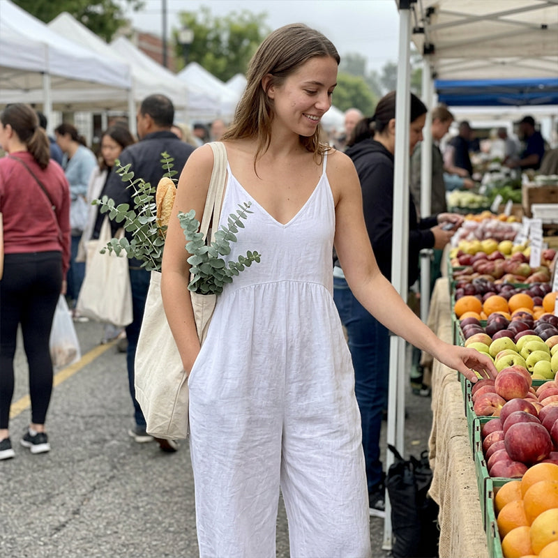 Dalena - Dames jumpsuit met fijne bandjes en wijde benen