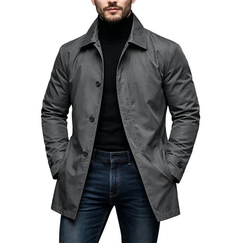 Christian - Waterdichte mid-lange trenchcoat voor mannen met een urban stijl