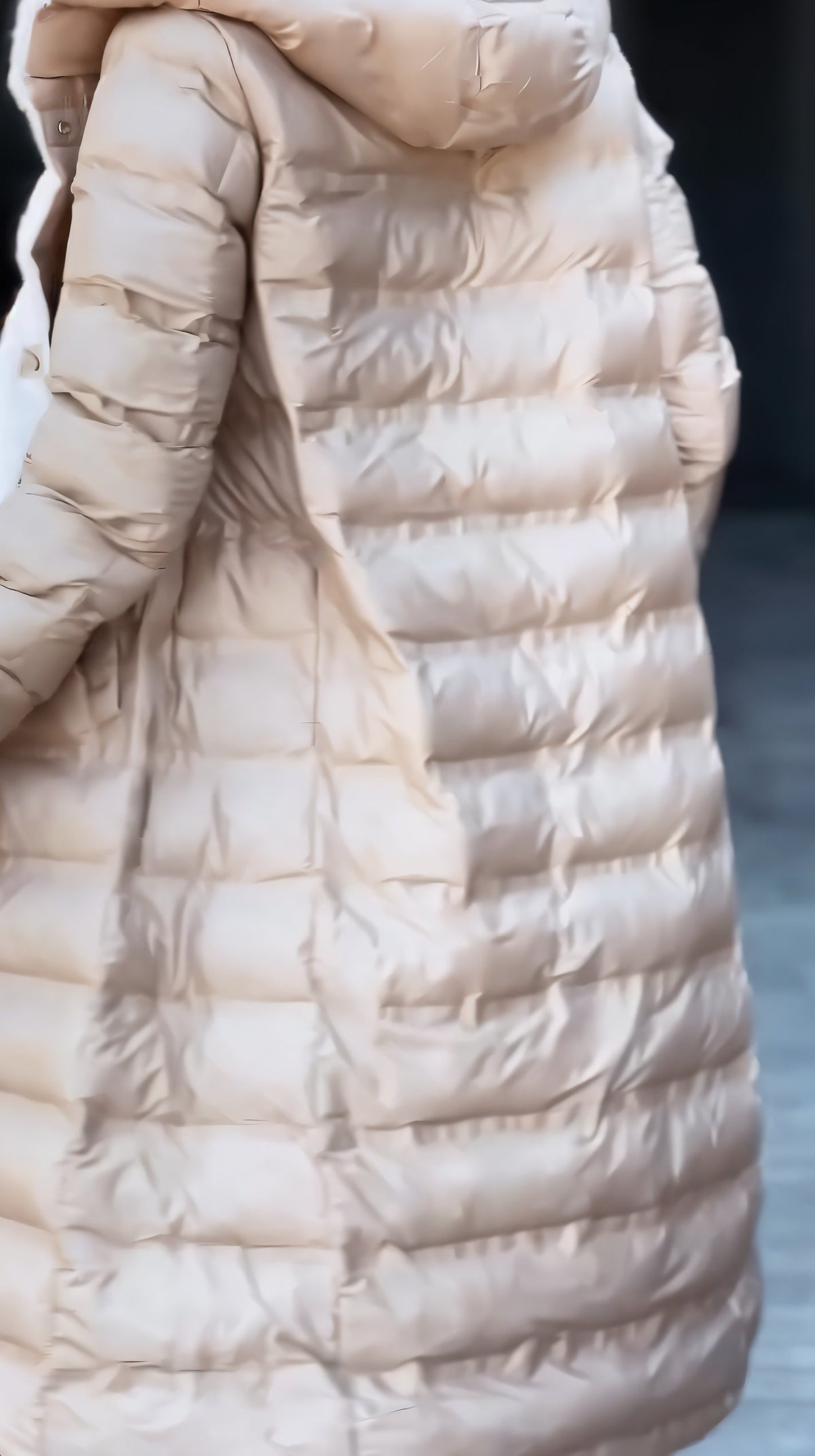 Hennie - Lange damesjas met capuchon van faux fur dubbelzijdig