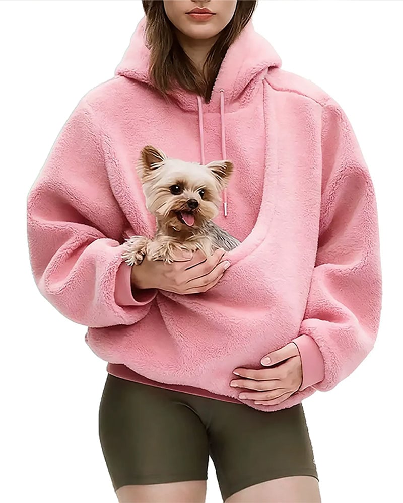 Seline - Dames hoodie met zak voor huisdier
