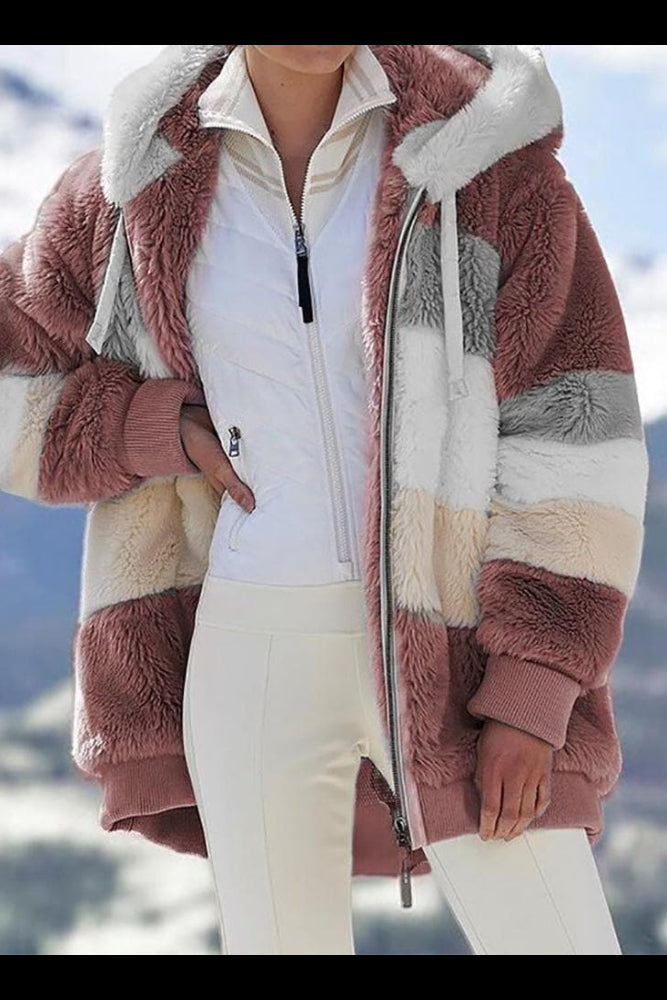 Ambre - Dames warme hoodie met rits en zakken