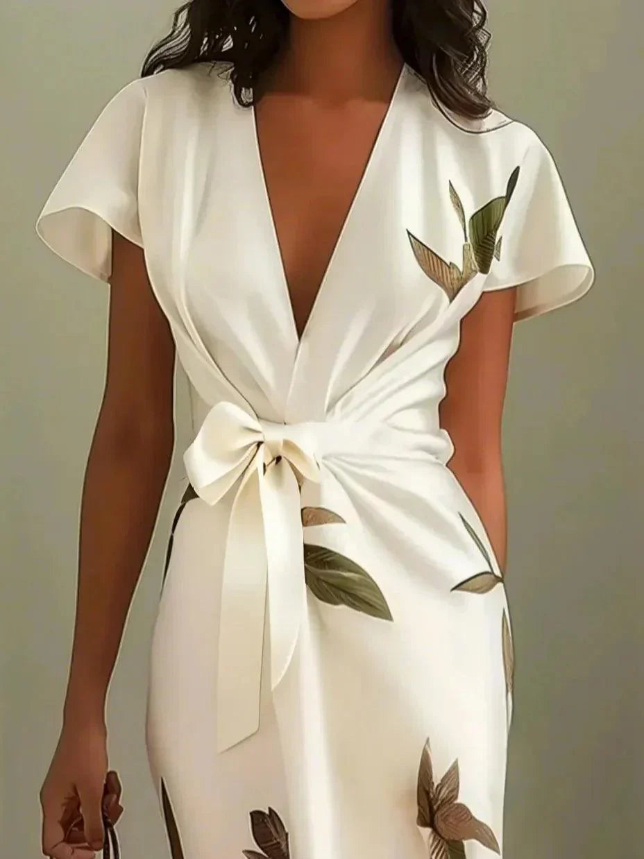 Nysoria - Elegante Bloemenprint Wikkeljurk