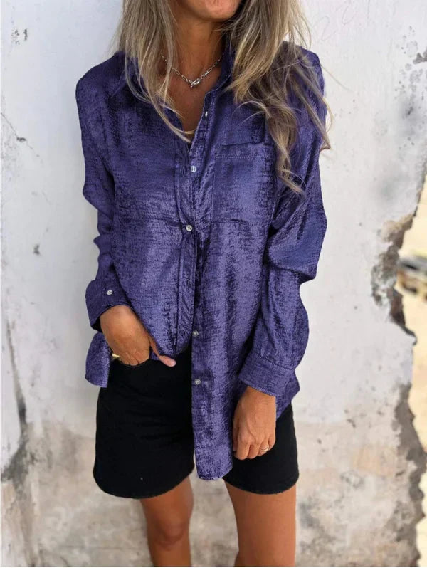 Linda - Suede look blouse