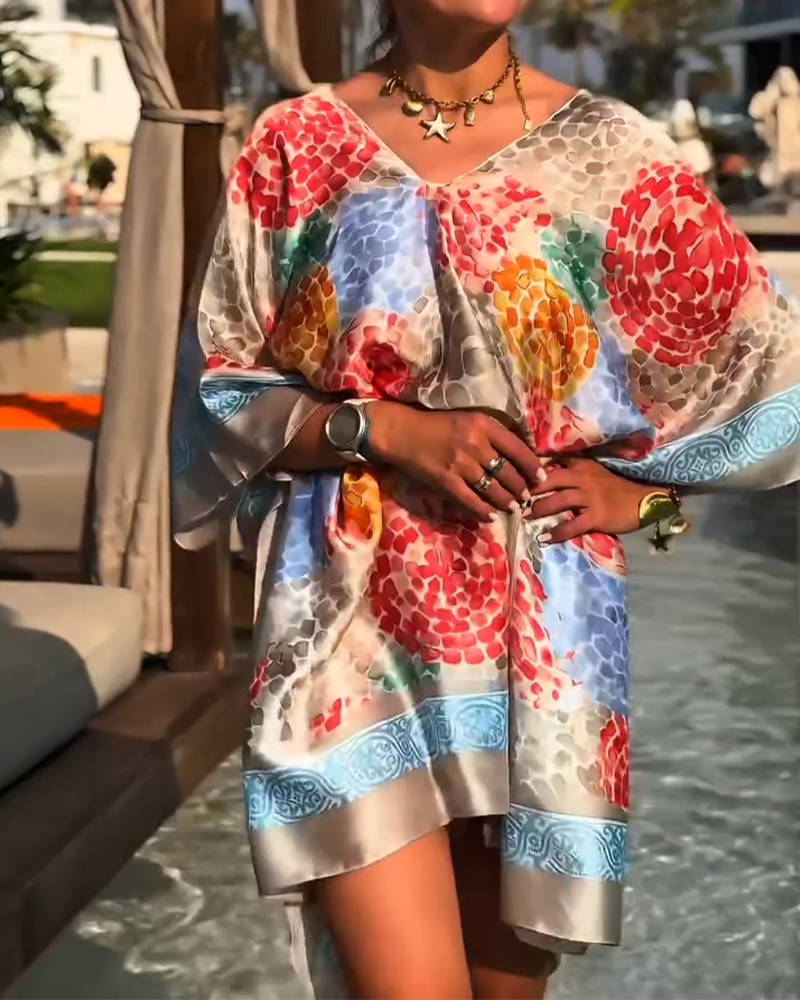 Noriellea - Vrouwen strandjurk met batwing mouwen