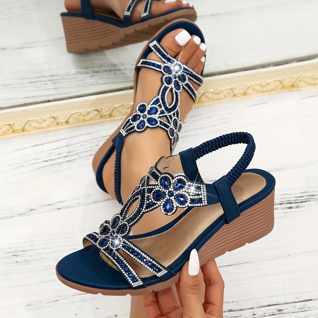 Gryvella - Dames orthopedische comfort sandalen met hak voor de zomer