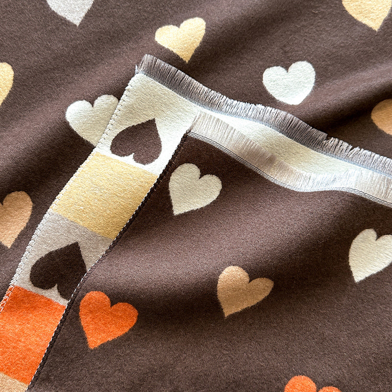 Corentine - Casual dames sjaal met hartprint