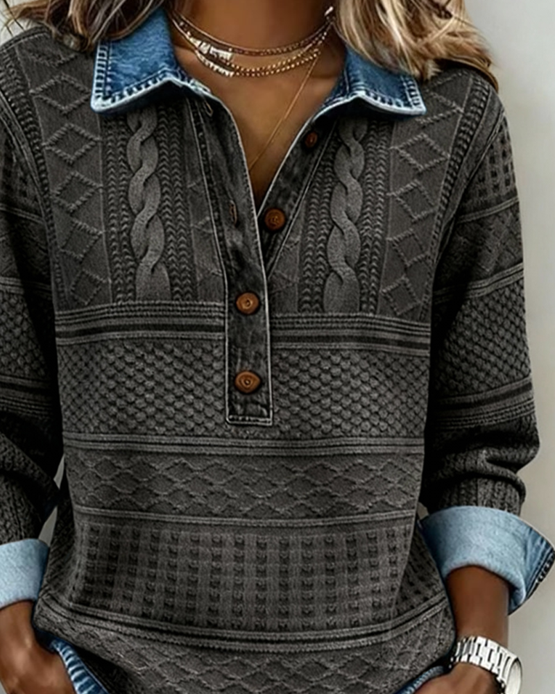 Gwenoriah - Moderne Halve Knoptrui – Chique Denimstijl