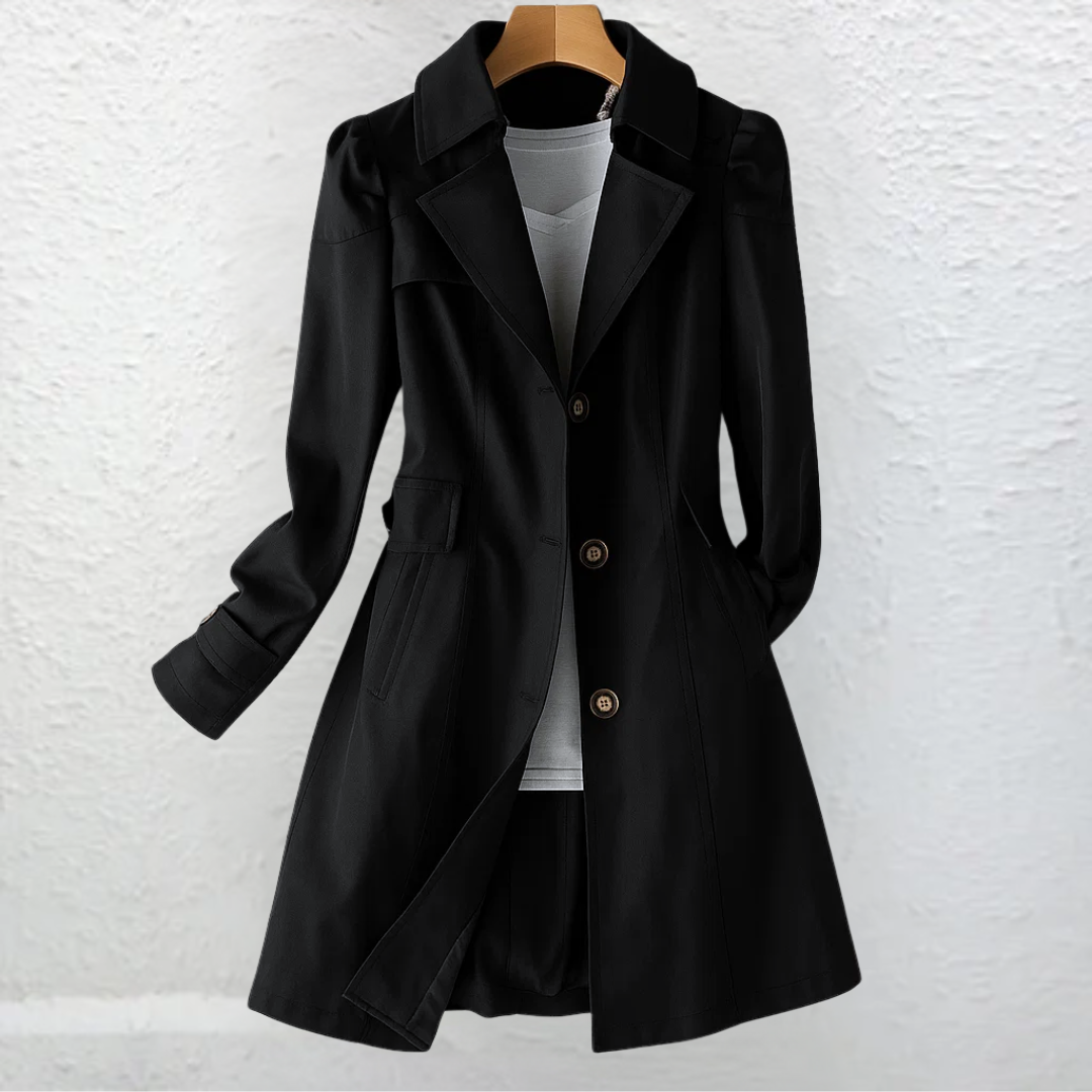 Gavryxa - Vrouwelijke vintage trenchcoat met getailleerde snit voor het midden van het seizoen