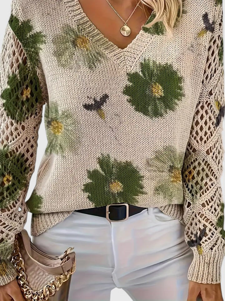 Marisavina - Pull Bloem Vintage Elegant