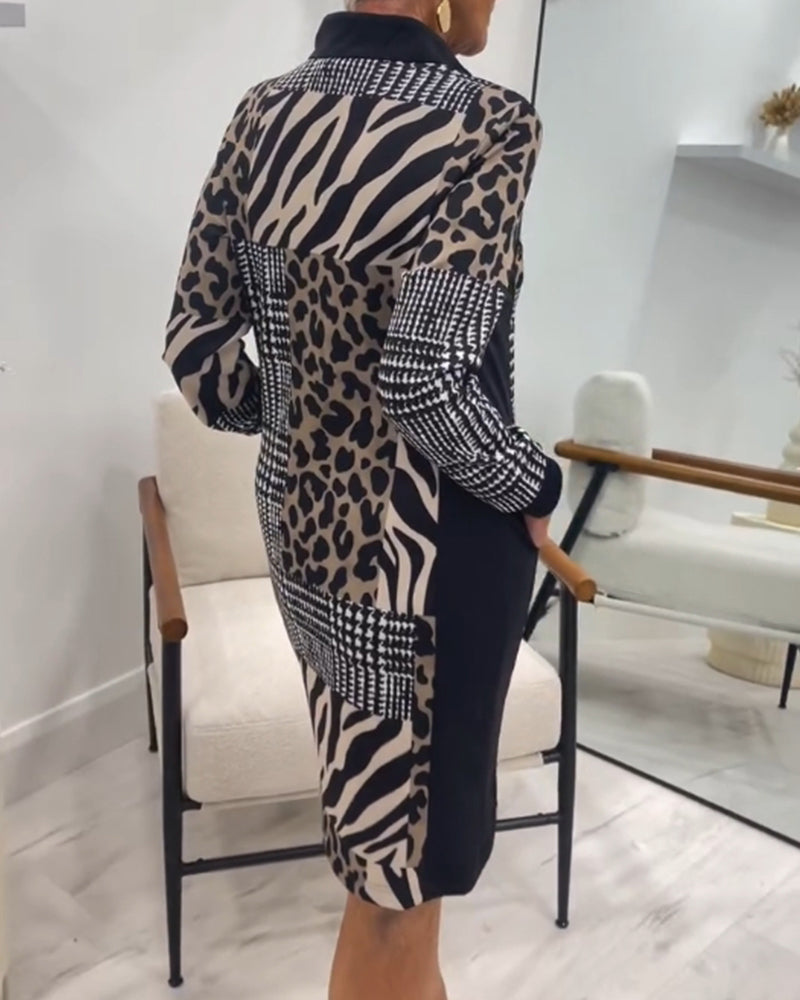 Thalivella - Patchwork Chic Jurk met een Sterke Persoonlijkheid